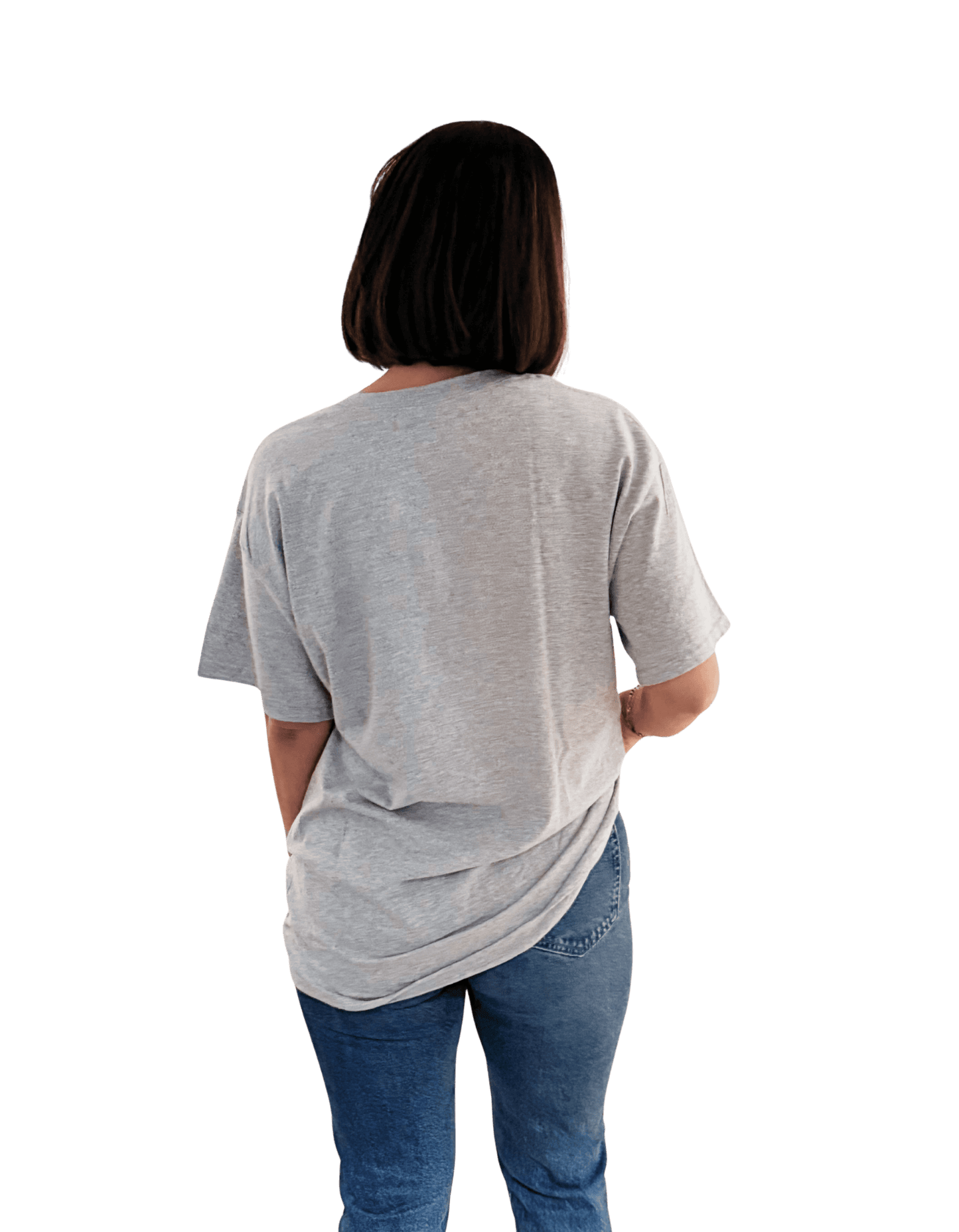 Model wearing the I'm The Other Realtor T-Shirt from the back, showcasing its casual style.