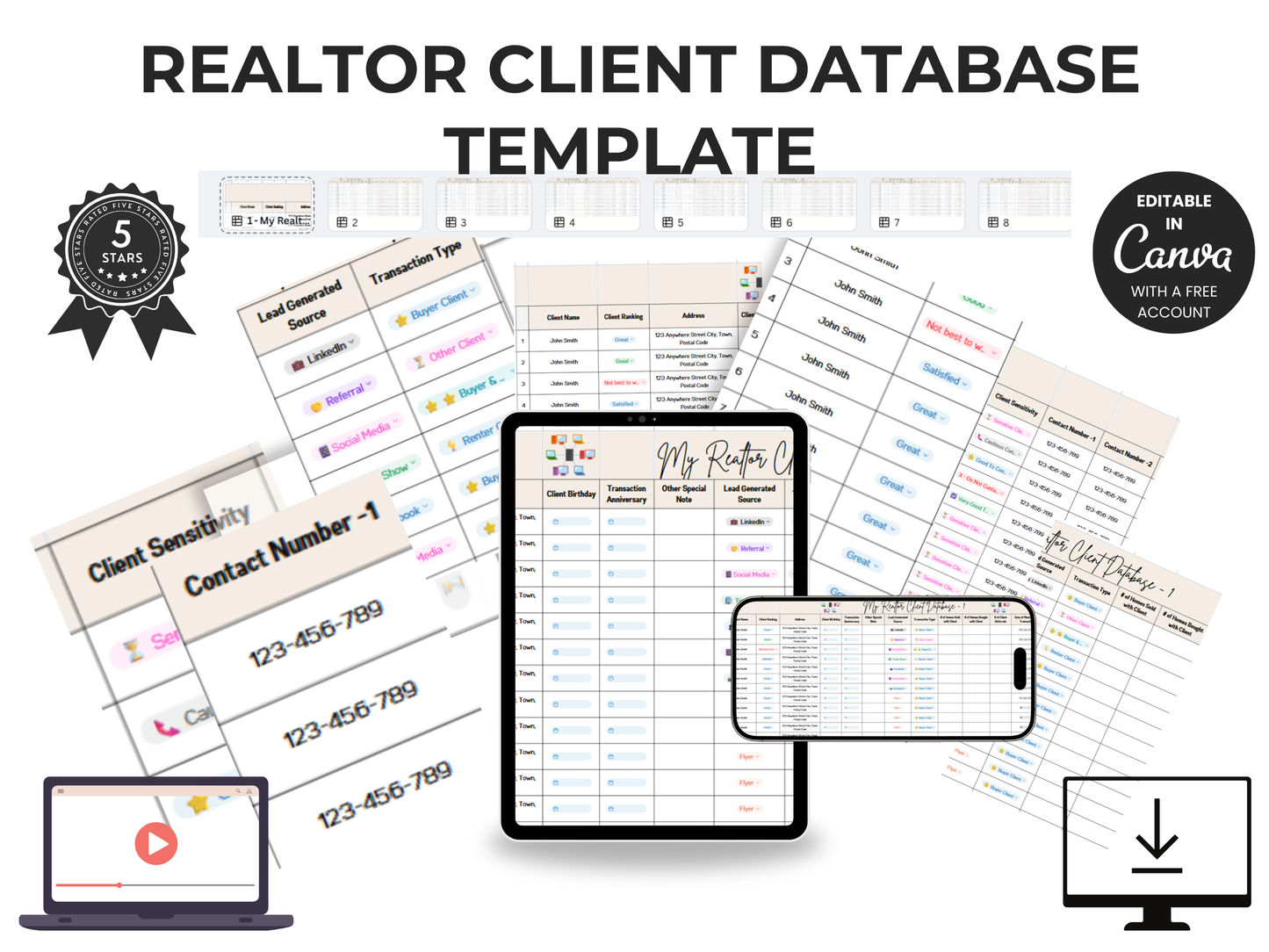 Realtor Client Database Template