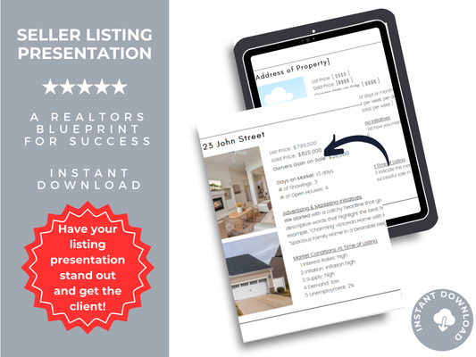 Seller Listing Presentation Pack Template