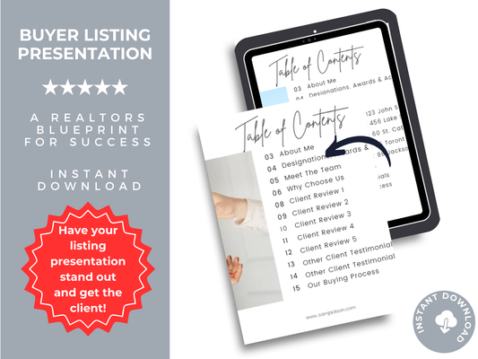 Buyer Listing Presentation Template