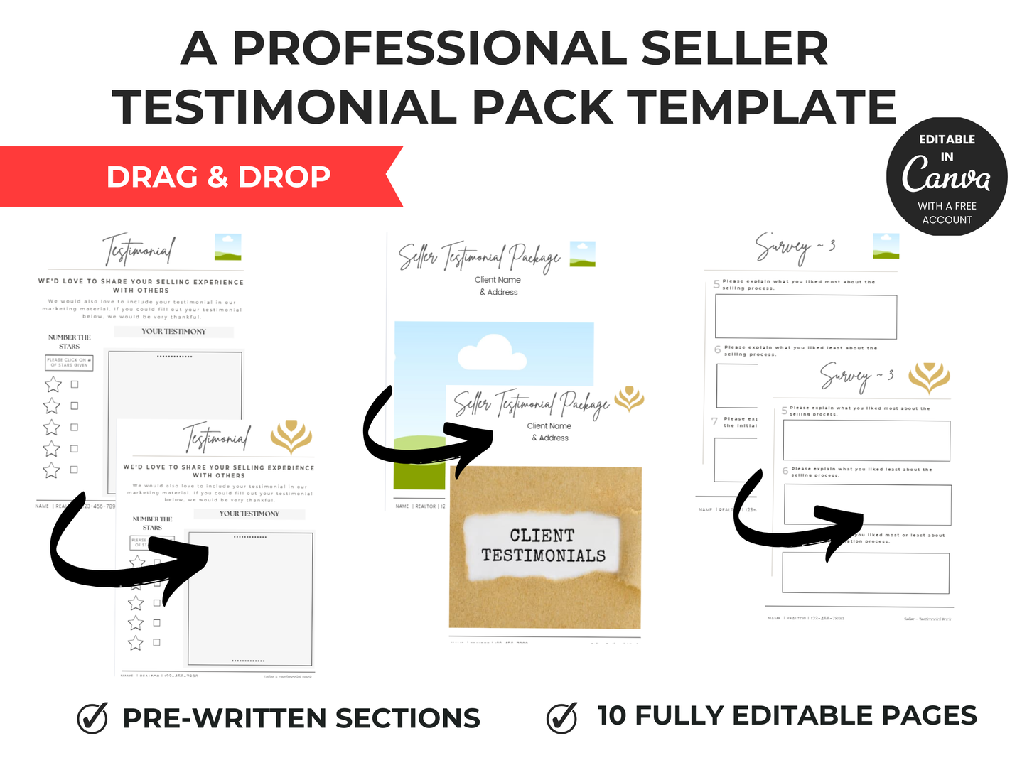 Seller Testimonial Pack Template