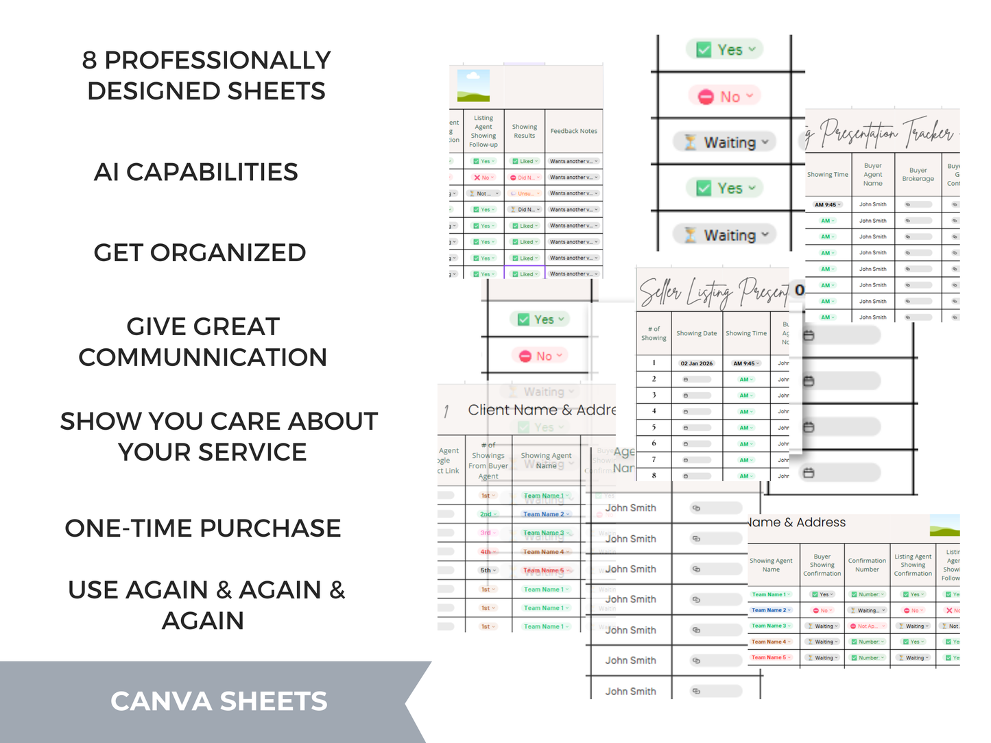 Seller Listing Presentation Tracker Template