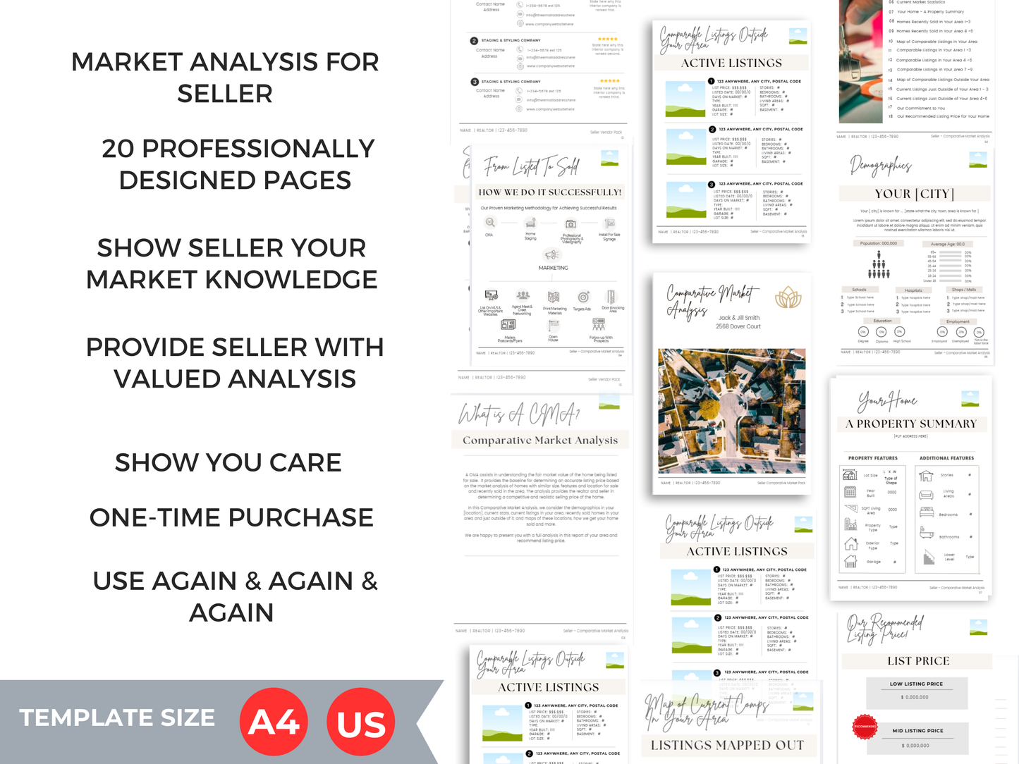 Seller Comparative Market Analysis (CMA) Pack Template