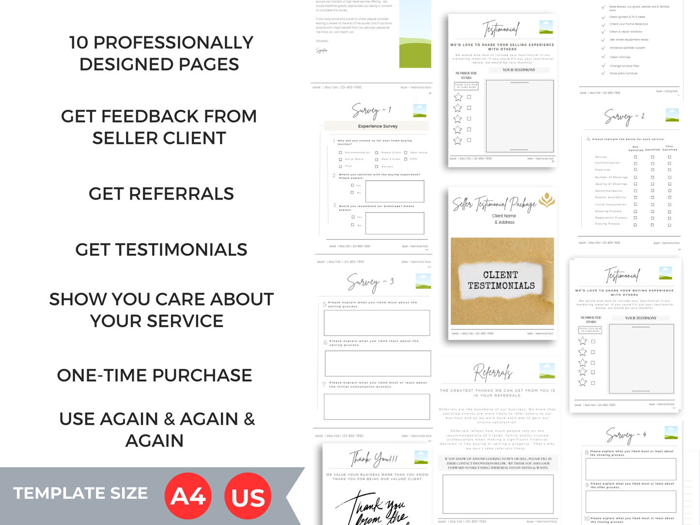 Seller Testimonial Pack Template