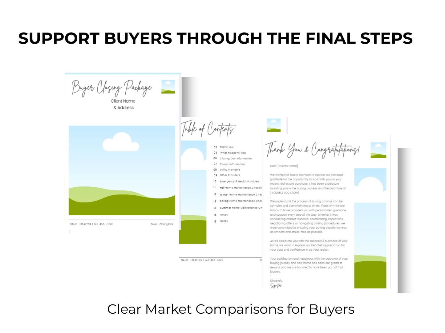 Buyer Closing Pack Template