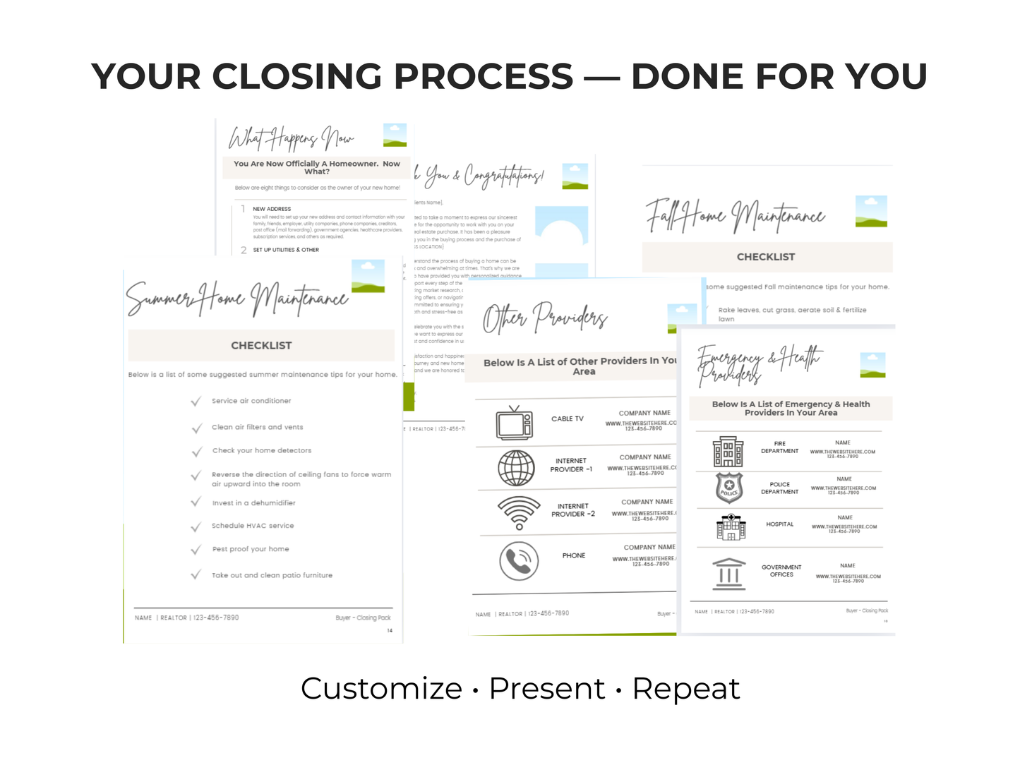 Buyer Closing Pack Template