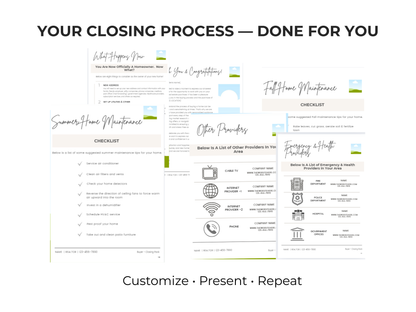 Buyer Closing Pack Template