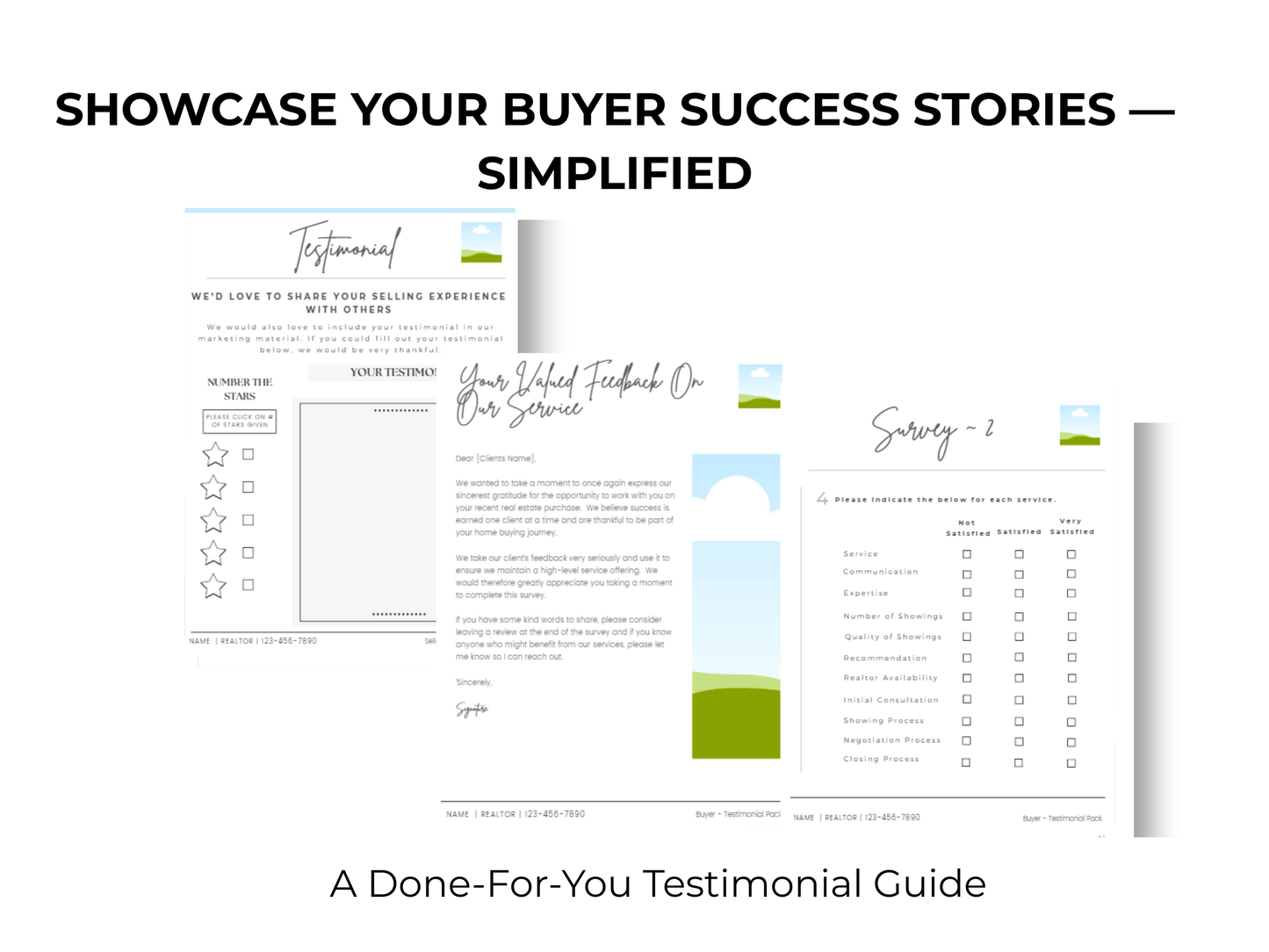 Buyer Testimonial Pack Template