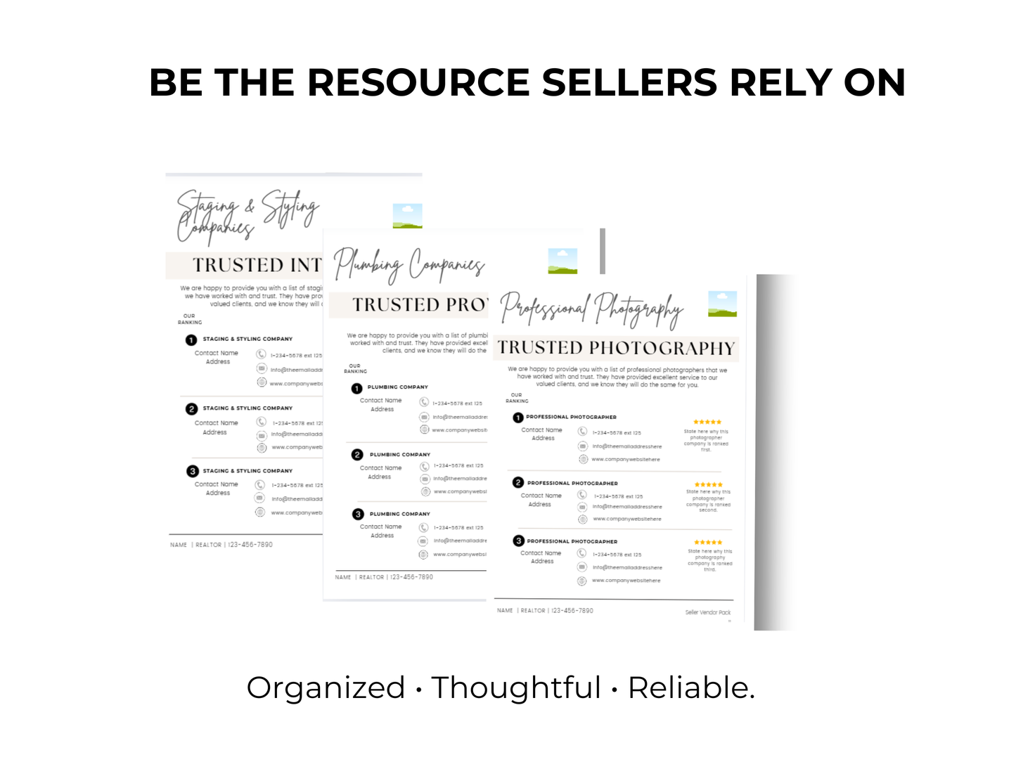 Seller Vendor Pack Template