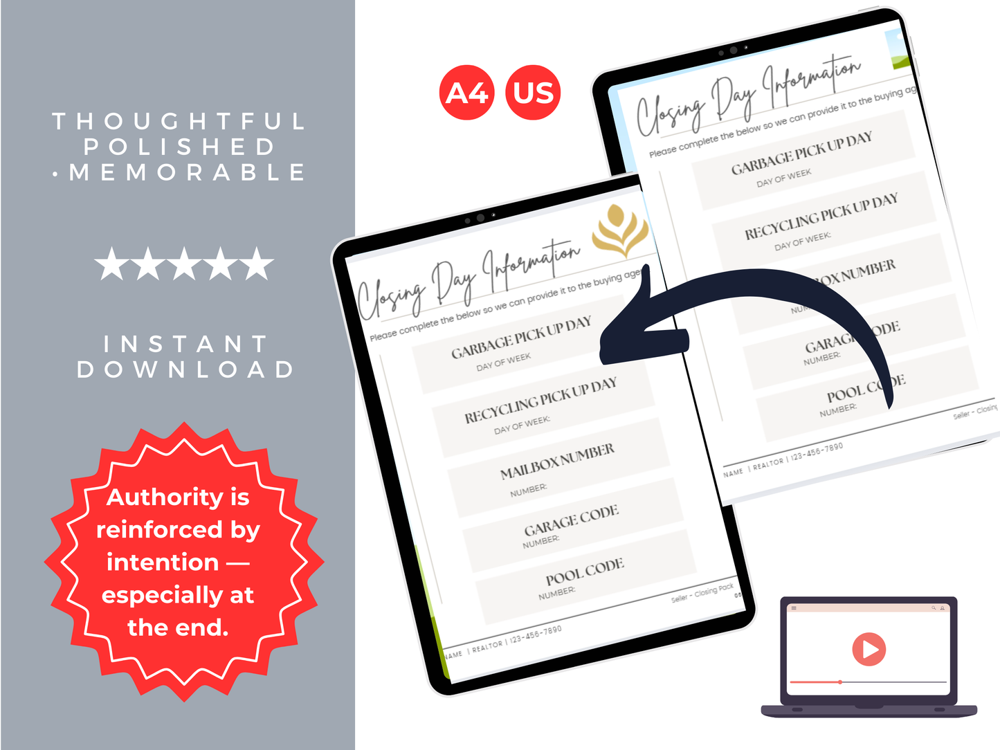 Seller Closing Pack Template