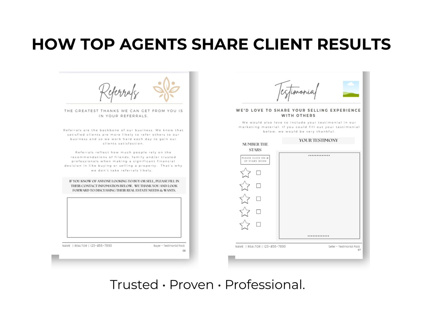 Seller Testimonial Pack Template