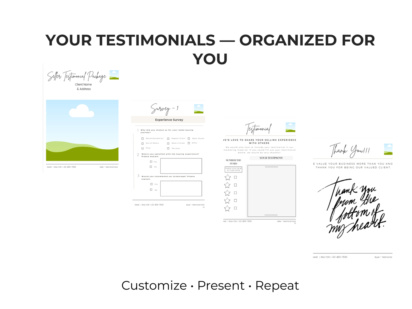 Seller Testimonial Pack Template