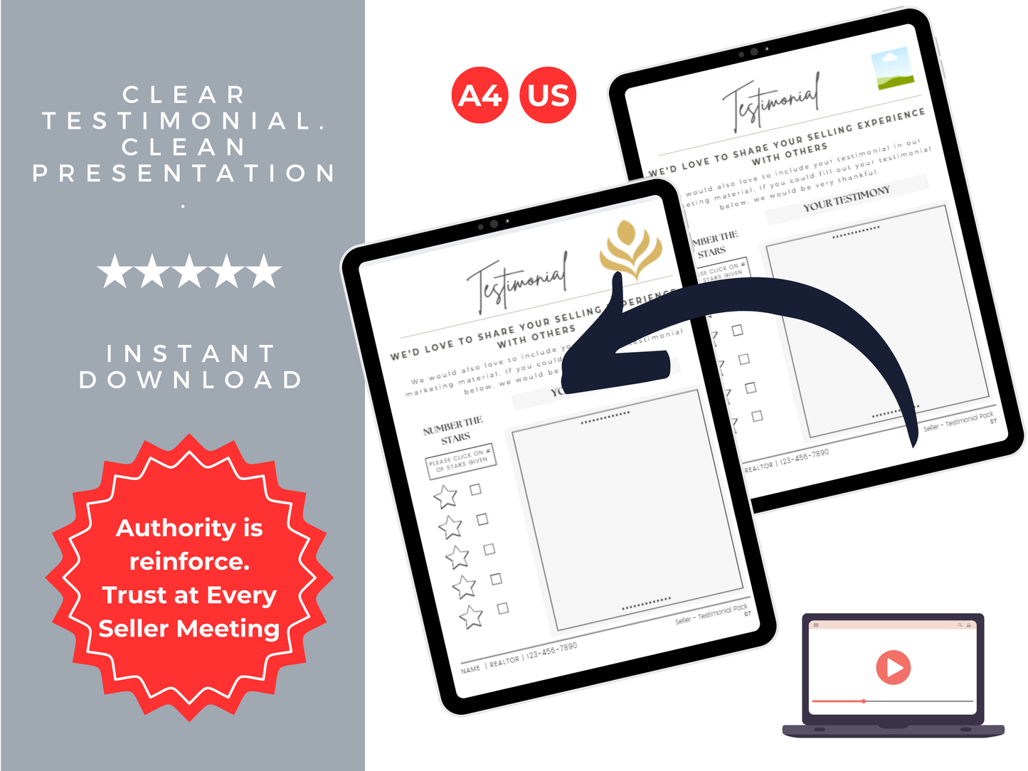 Seller Testimonial Pack Template