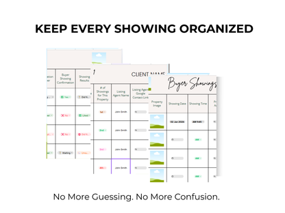 Buyer Showings Tracker Template