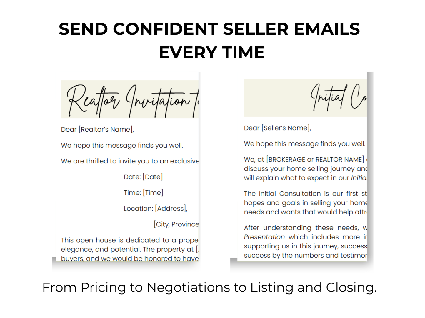Seller Email Scripts Database Template with AI