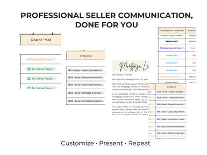 Seller Email Scripts Database Template with AI