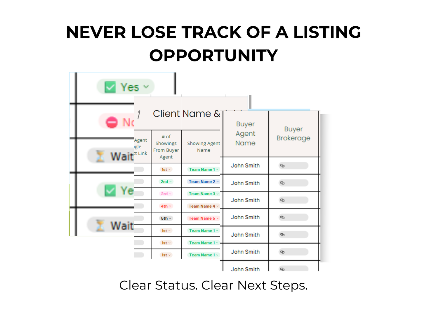 Seller Listing Presentation Tracker Template