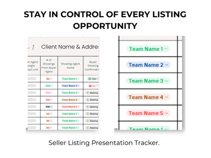 Seller Listing Presentation Tracker Template