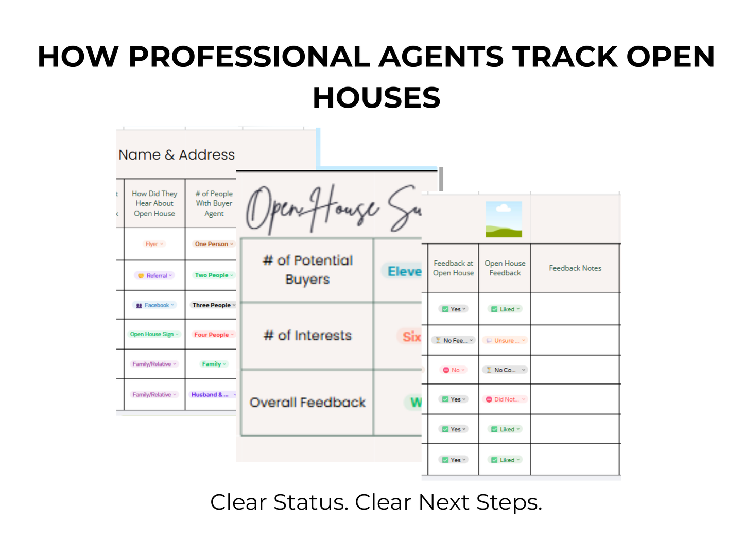Seller Open House Tracker Template