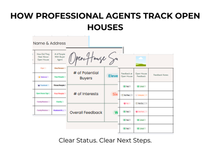 Seller Open House Tracker Template