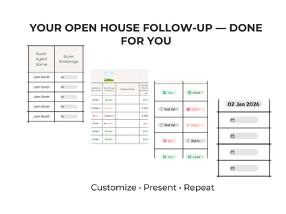 Seller Open House Tracker Template