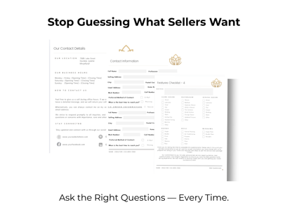 Seller Onboarding Questionnaire  Template