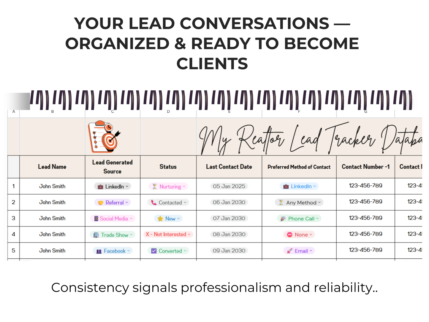 Lead Tracker Database Template with AI