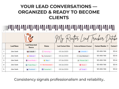 Lead Tracker Database Template with AI