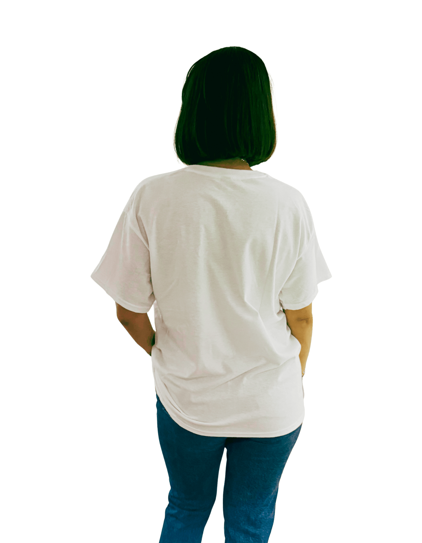 Back view of a woman wearing the I'm The Other Realtor T-Shirt in casual style.