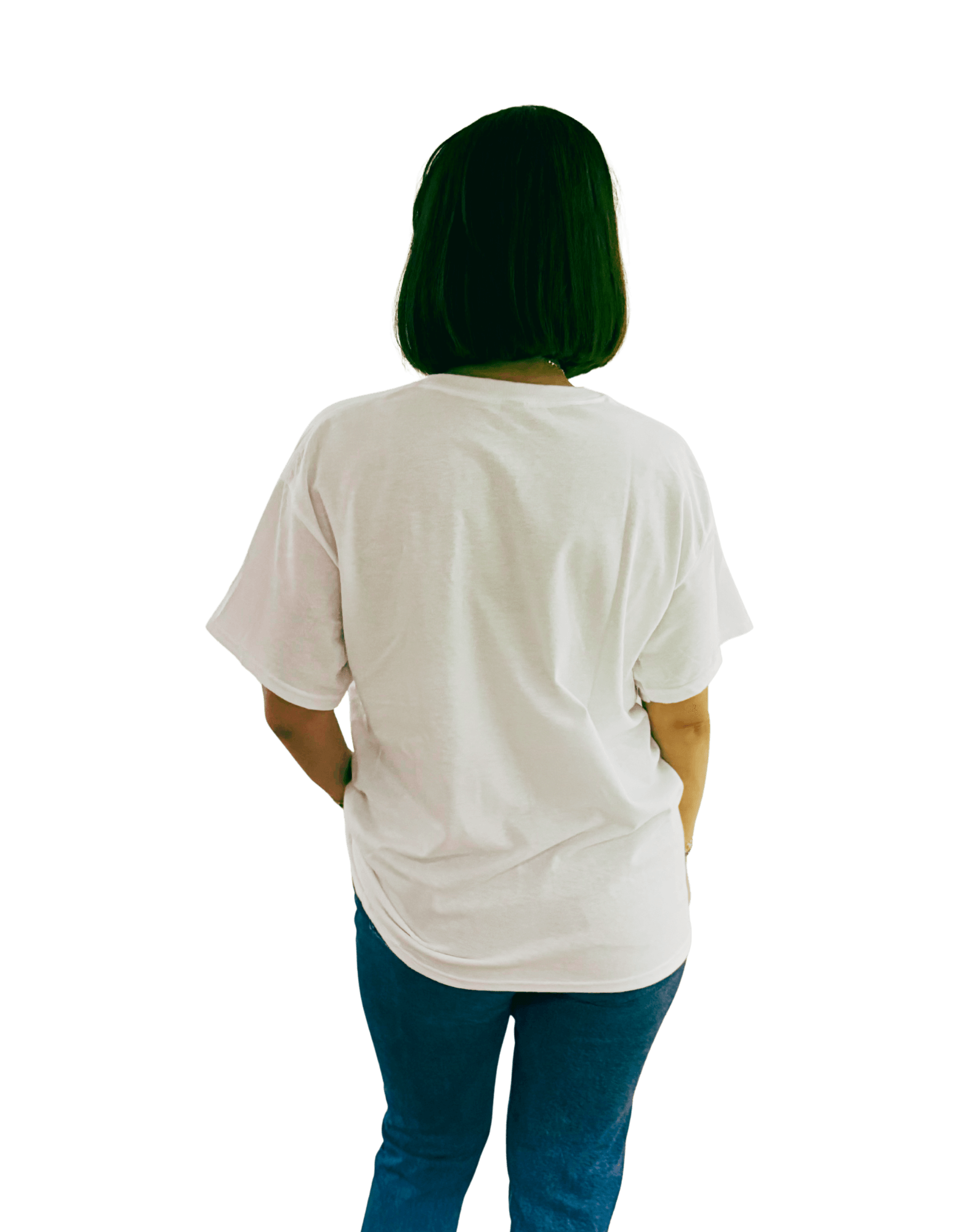 Back view of a woman wearing the I'm The Other Realtor T-Shirt in casual style.