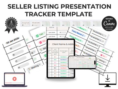 Seller Listing Presentation Tracker Template