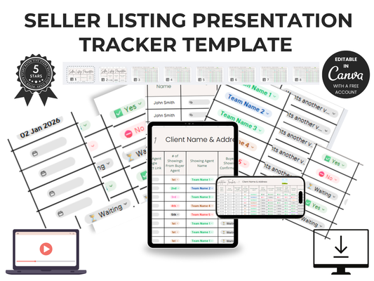 Seller Listing Presentation Tracker Template