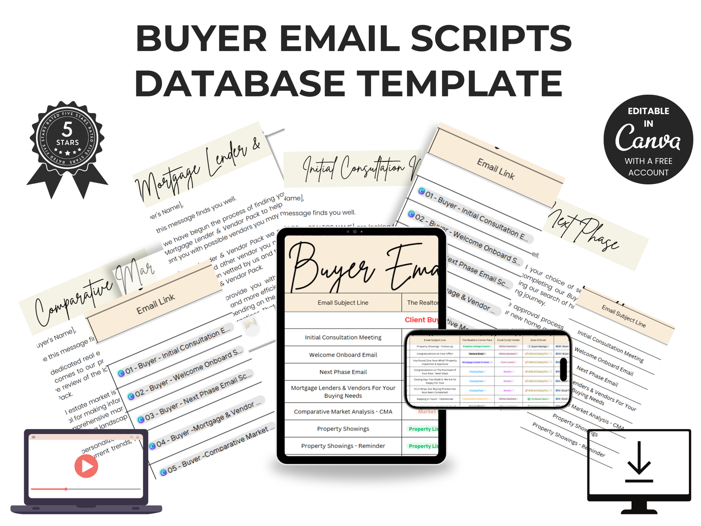 Buyer Email Scripts Database Template