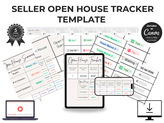 Seller Open House Tracker Template