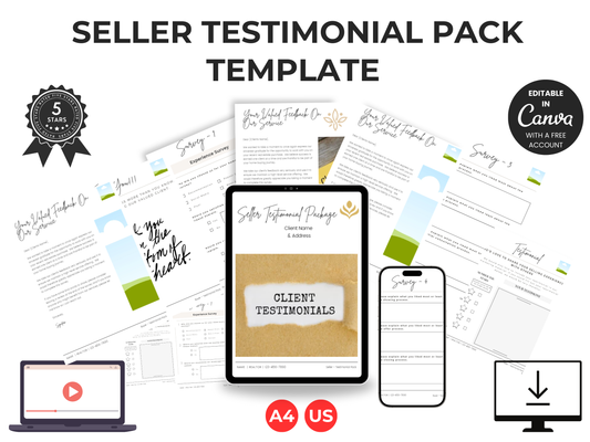 Seller Testimonial Pack Template