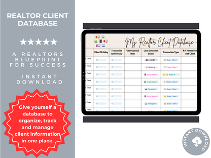 Realtor Client Database Template