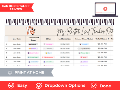 Lead Tracker Database Template with AI