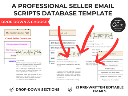 Seller Email Scripts Database Template