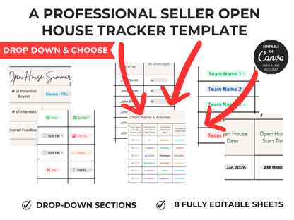 Seller Open House Tracker Template