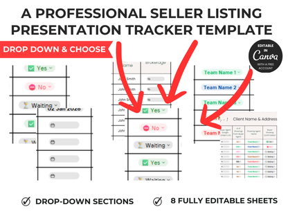 Seller Listing Presentation Tracker Template
