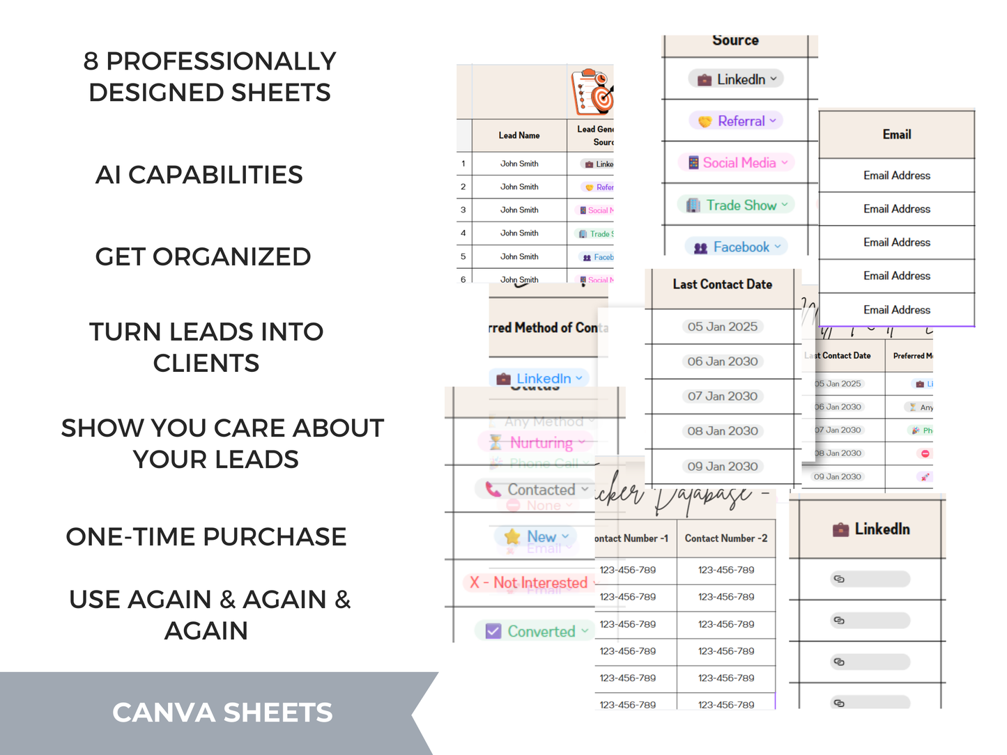 Lead Tracker Database Template with AI