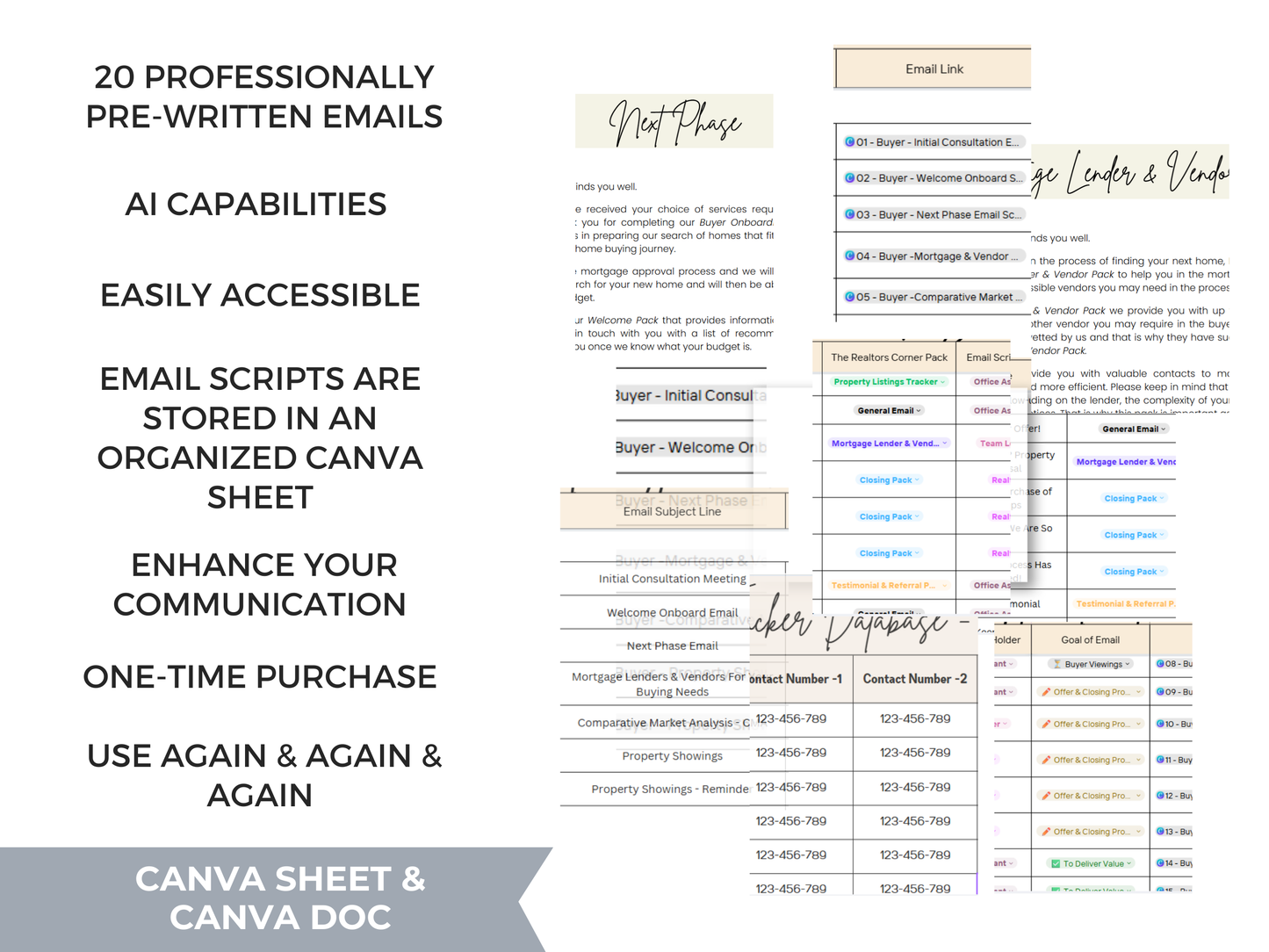 Buyer Email Scripts Database Template