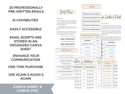 Buyer Email Scripts Database Template