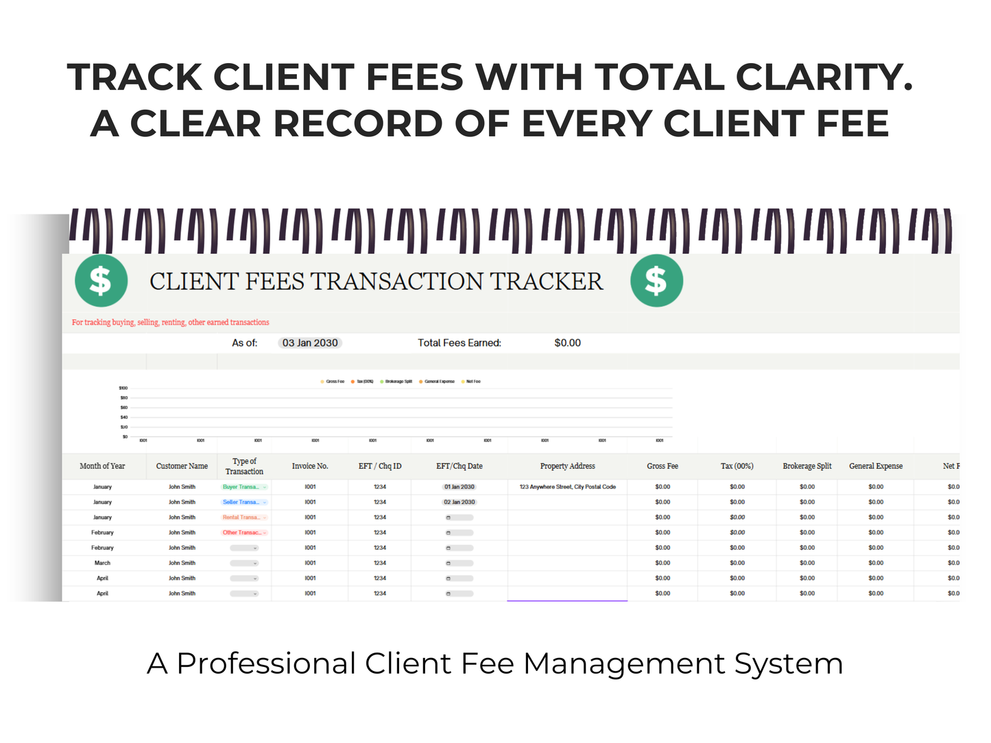 Client Fees Transaction Database Template
