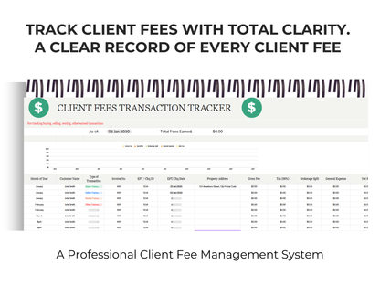 Client Fees Transaction Database Template
