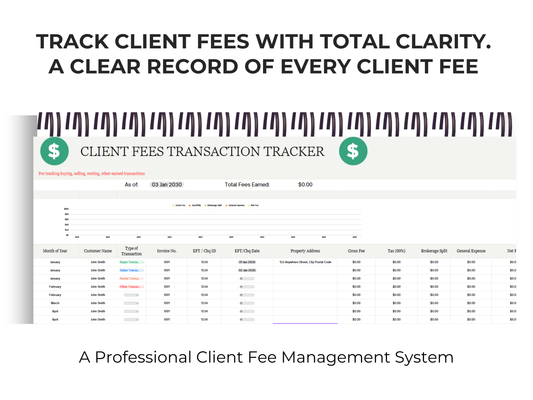 Client Fees Transaction Database Template