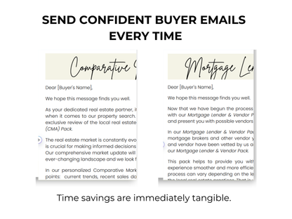 Buyer Email Scripts Database Template with AI